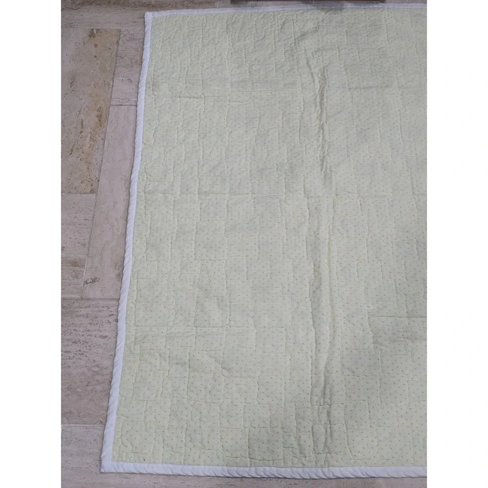 Vintage Lil Shavers Patchwork Baby Quilt Child Yellow‎ Little 1970 Mop Top Hair